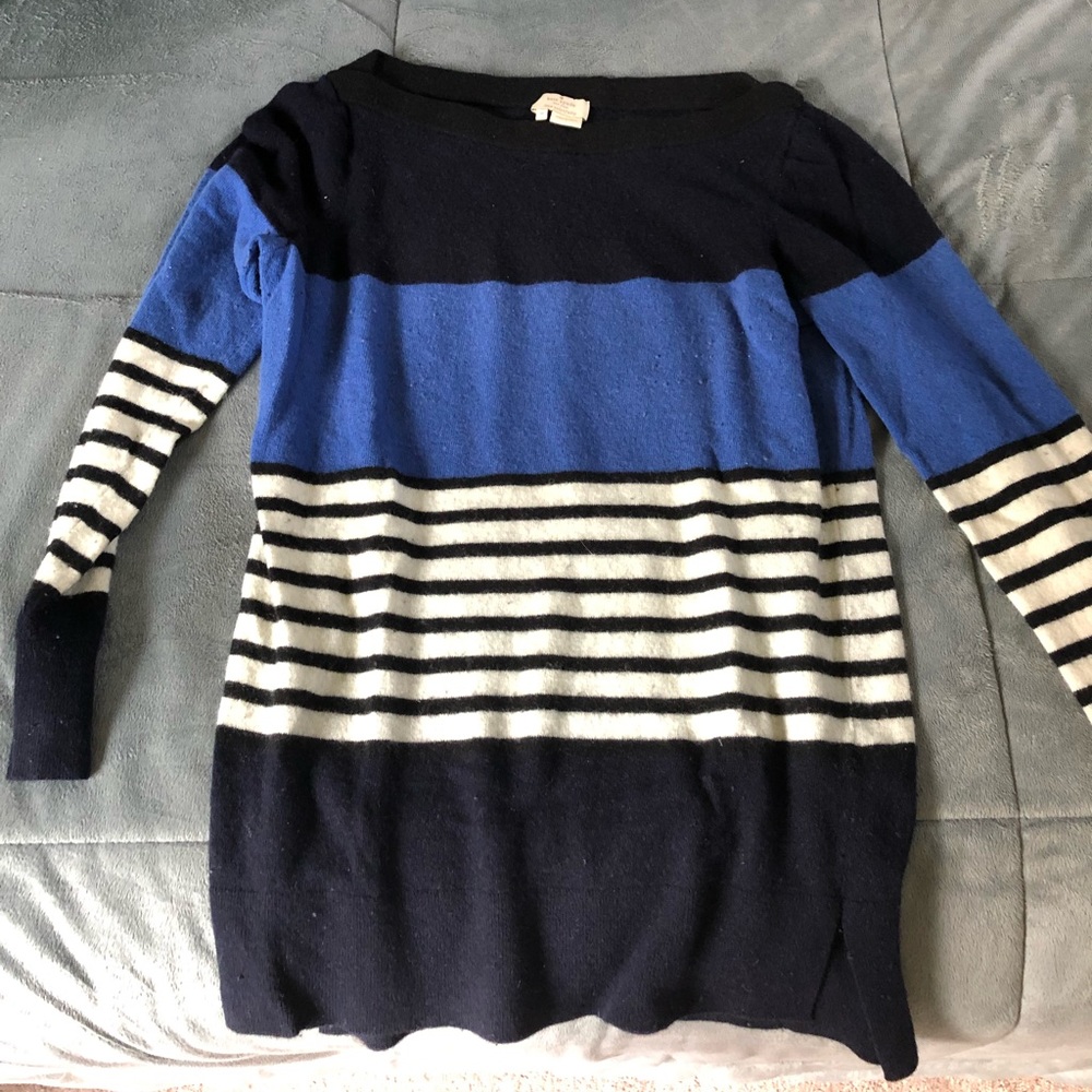 Striped color block sweater